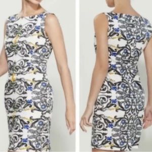 Peony For Anthropologie Mykonos Print Boat Neck Dress